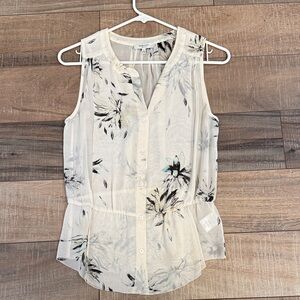 Babaton Cream and Black Floral Blouse